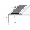 A38 Antislip trapprofiel 46 X 29mm met rubber 25mm