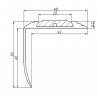 STP-XL 50 X 48mm ANTI SLIP STAIR PROFILE WITH RUBBER 25MM