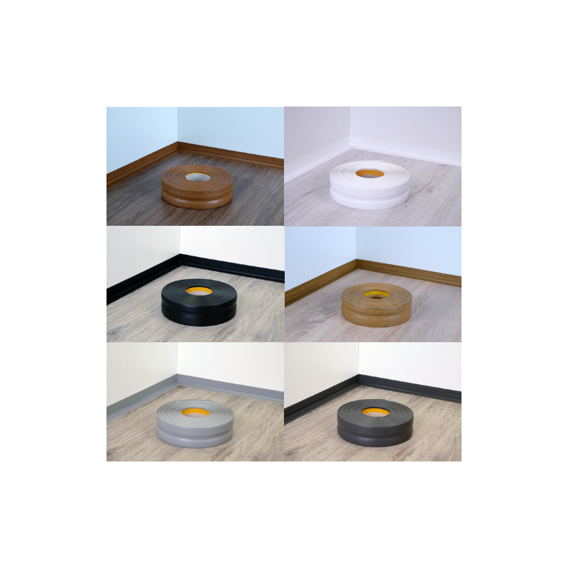 PVC 25M SOFT SKIRTING BOARD, SELF-ADHESIVE CORNER BAR PVC 25M SOFT SKIRTING BOARD, SELF-ADHESIVE CORNER BAR
