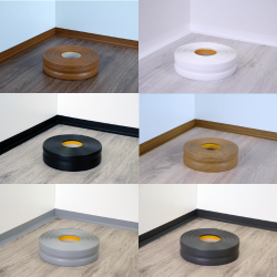 PVC 25M SOFT SKIRTING BOARD, SELF-ADHESIVE CORNER BAR