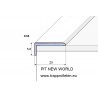 C33 SELF-ADHESIVE ALUMINUM ANGLE PROFILE 20 X 5.8 MM x 2 x 134 cm