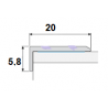 C33 SELF-ADHESIVE ALUMINUM ANGLE PROFILE 20 X 5.8 MM x 2 x 134 cm
