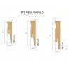 White skirting board MDF  x 10 pcs x heigh 10cm  x 15mm x 240cm