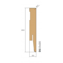 Weiße MDF Fußleiste x 10 Stück x  Höhe 10 cm x 15 mm x 240 cm