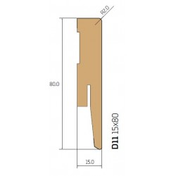 White skirting board MDF  x 10 pcs x heigh 8cm  x 15mm x 240cm