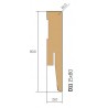 White skirting board MDF  x 10 pcs x heigh 8cm  x 15mm x 240cm