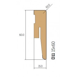 Biała listwa przypodłogowa MDF x 10 sztuk x wysokosc x 6 cm x15mm x 240cm