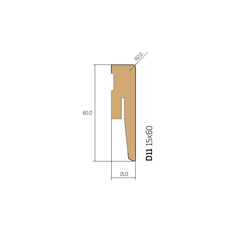 Biała listwa przypodłogowa MDF x 10 sztuk x wysokosc x 6 cm x15mm x 240cm